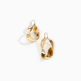 LO Collections x ALEX AND TRAHANAS Medium Olive Leaf Earrings in Nano-Coated Brass Material