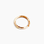 Dinosaur Designs Round Rock Wishbone Bangle in Light Horn Colour resin with Wide Fit