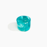 Dinosaur Designs Long Band Bangle in Lagoon Colour resin with Regular Fit