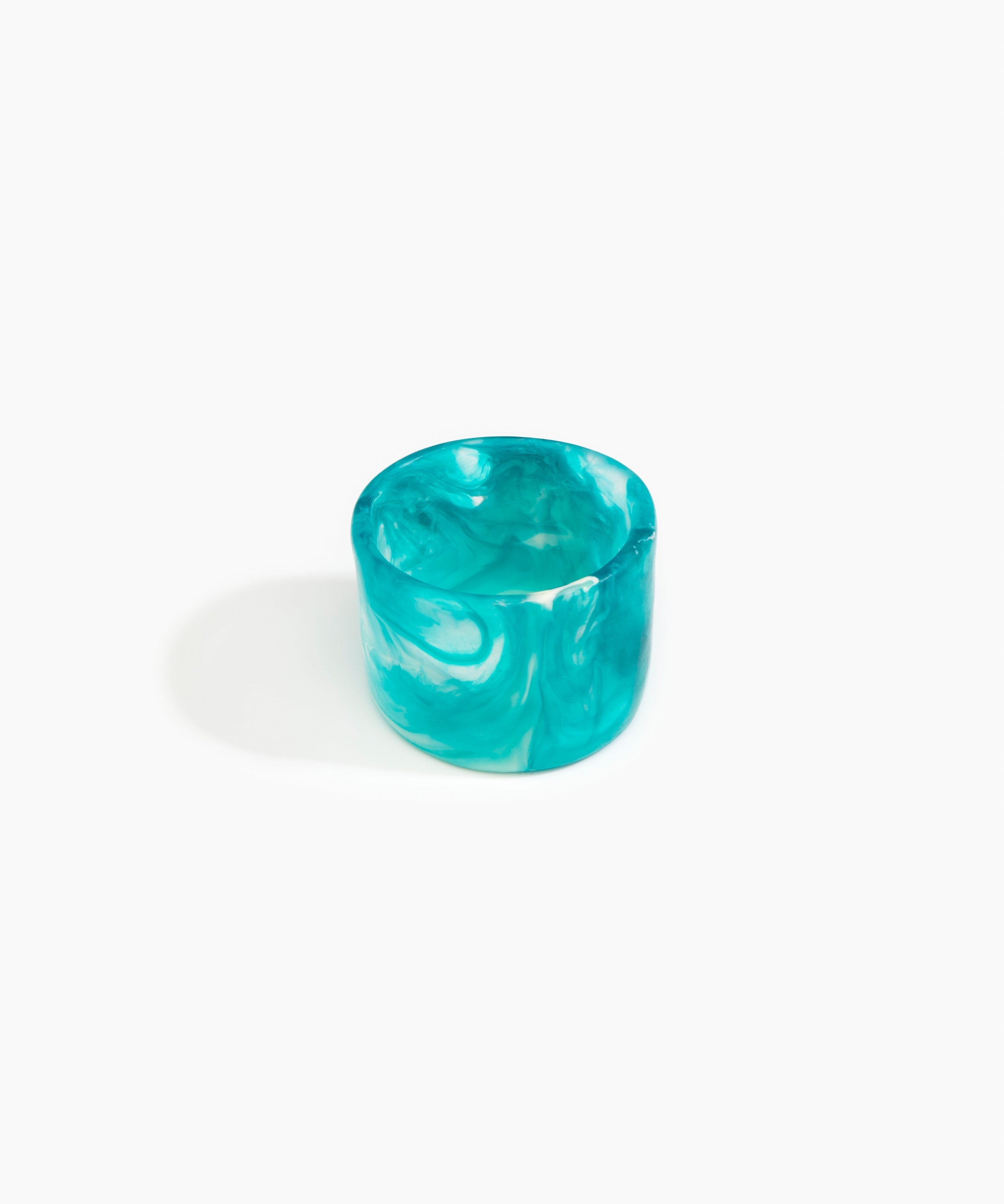 Dinosaur Designs Long Band Bangle in Lagoon Colour resin with Regular Fit
