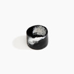 Dinosaur Designs Long Band Bangle in Black Marble Colour resin with Regular Fit