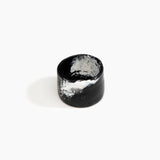 Dinosaur Designs Long Band Bangle in Black Marble Colour resin with Regular Fit