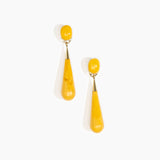 Dinosaur Designs Large Dew Drop Earrings in Honeycomb Colour resin with Studs Backing