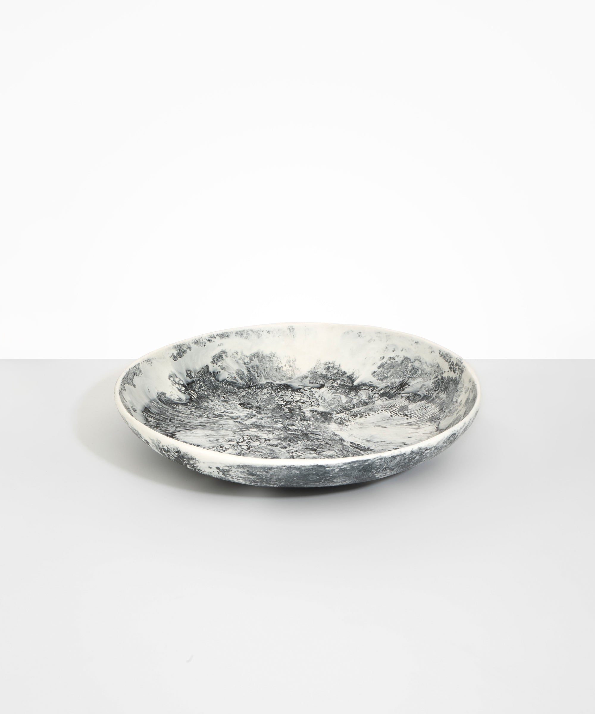Dinosaur Designs Atelier Salad Bowl in White Marble Colour resin