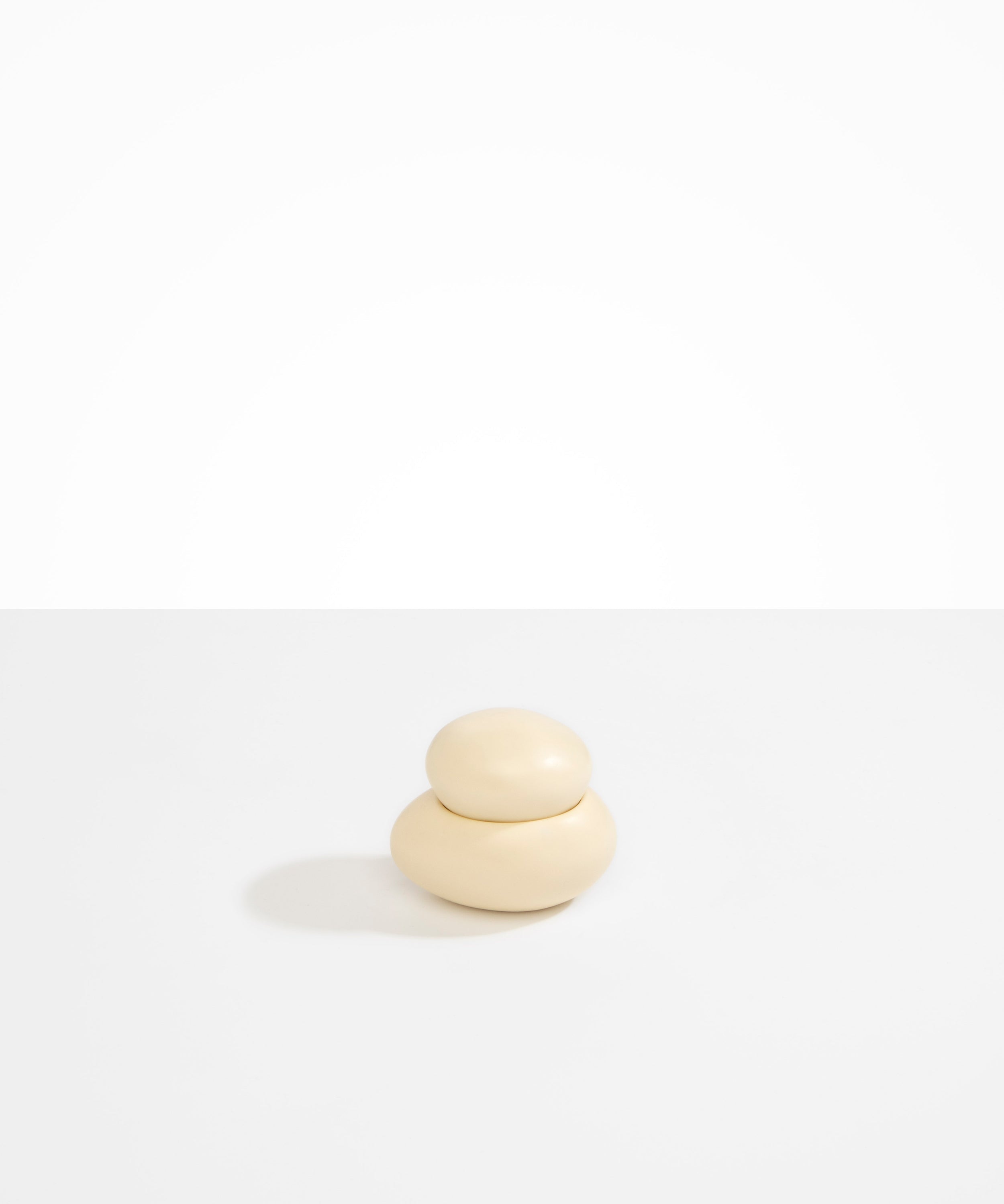 Dinosaur Designs Medium Pebble Jar in Cream Colour resin