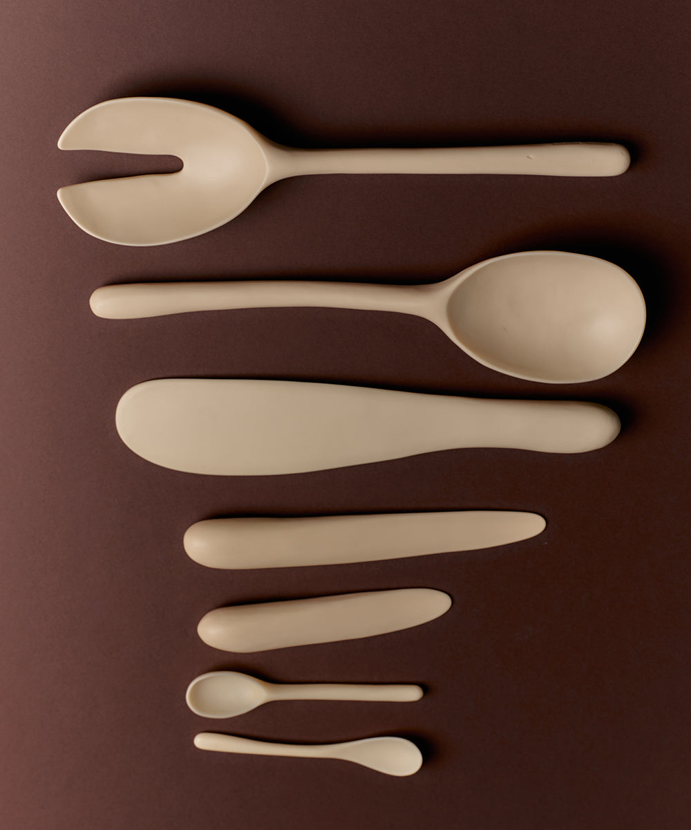 Variety of cream serving utensils