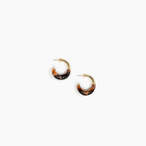 Dinosaur Designs Small Horn Earrings in Dark Horn Colour resin with Nano-Coated Brass Material