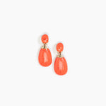 Dinosaur Designs Large River Rock Earrings in Lychee Colour resin with Studs Backing
