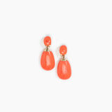 Dinosaur Designs Large River Rock Earrings in Lychee Colour resin with Studs Backing