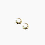 Dinosaur Designs Small Horn Earrings in Malachite Colour resin with Nano-Coated Brass Material