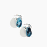 Dinosaur Designs Medium Splash Earrings in Water Colour resin with Silver-Plated Brass Hoop Material