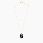Dinosaur Designs Medium River Rock Pendant in Black Colour resin with 925 Sterling Silver Material
