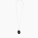 Dinosaur Designs Medium River Rock Pendant in Black Marble Colour resin with Gold-Filled Material