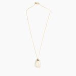 Dinosaur Designs Medium River Rock Pendant in Chalk Swirl Colour resin with Gold-Filled Material