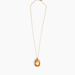 Dinosaur Designs Medium River Rock Pendant in Light Horn Colour resin with Gold-Filled Material