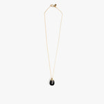 Dinosaur Designs Small River Rock Pendant in Black Colour resin with Gold-Filled Material