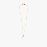 Dinosaur Designs Small River Rock Pendant in Cream Colour resin with Gold-Filled Material