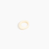 Dinosaur Designs Slate Ring in Cream Colour resin with Regular Fit