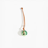 Dinosaur Designs Round Watercolour Bag Charm in Grass Colour resin with 925 Sterling Silver Material