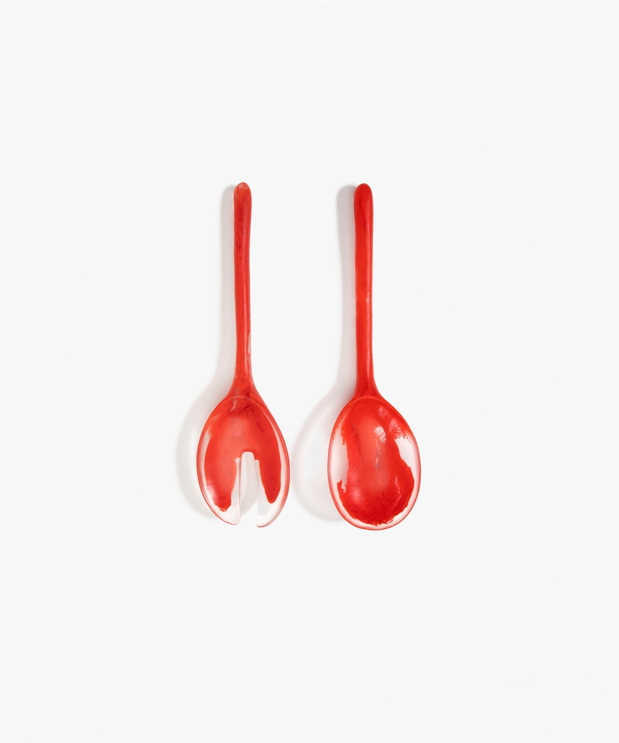 Dinosaur Designs Short Stone Servers in Poppy Colour resin