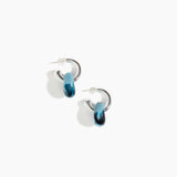 Dinosaur Designs Small Splash Earrings in Water Colour resin with Silver-Plated Brass Hoop Material
