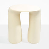 Dinosaur Designs Rock Tower Table in Cream Colour resin
