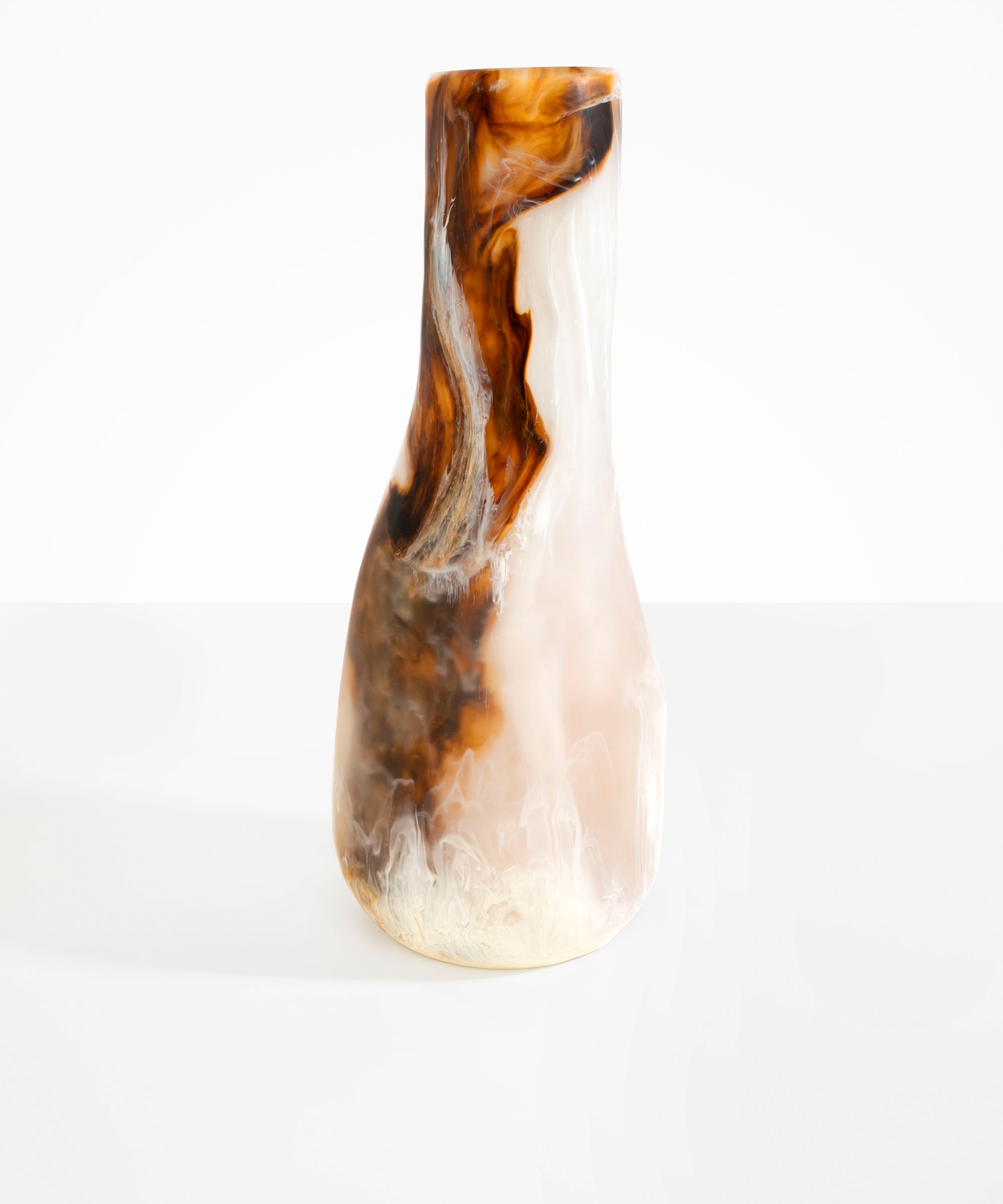 Dinosaur Designs Tall Studio Vase in Light Horn Colour resin
