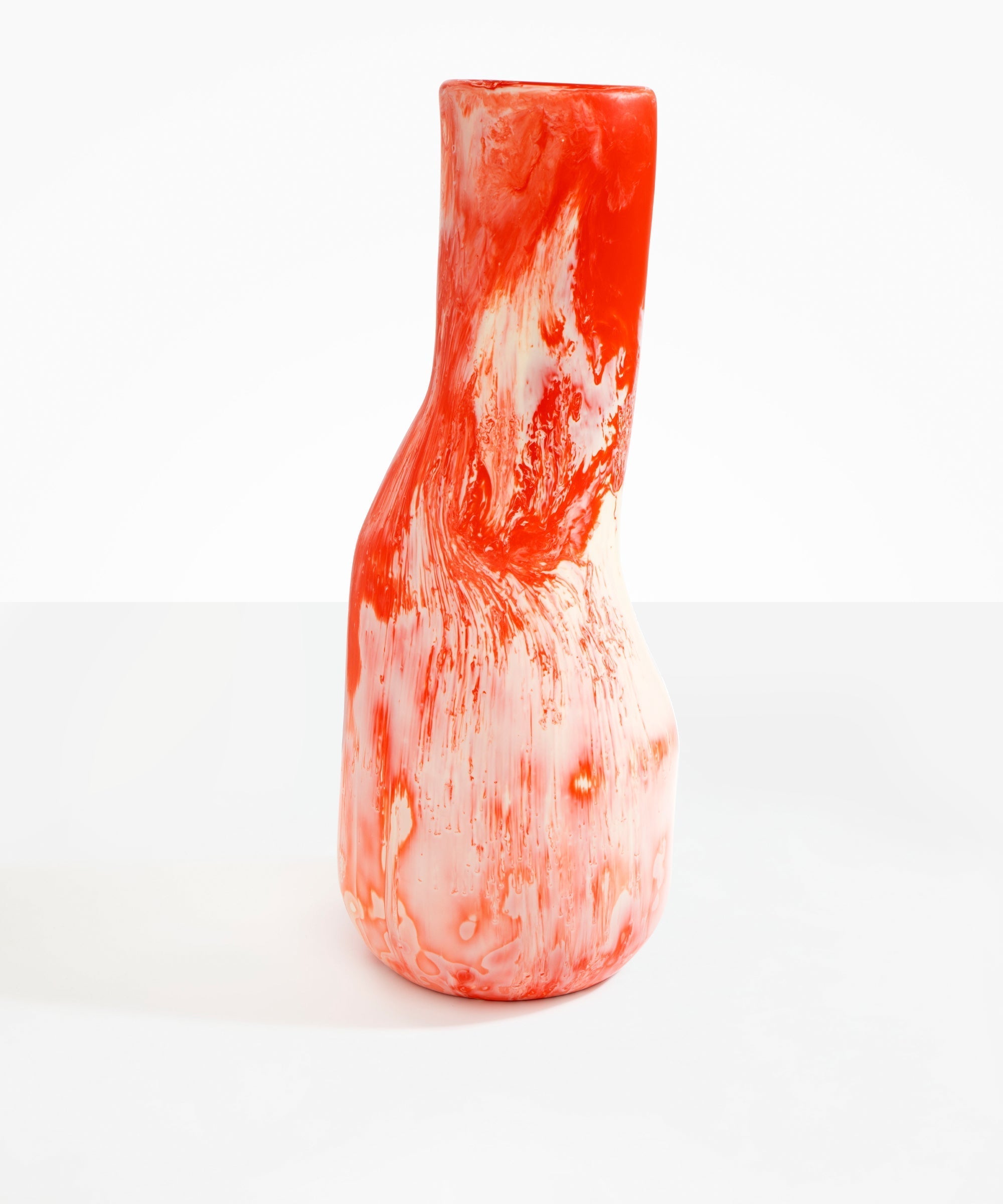 Dinosaur Designs Tall Studio Vase in Strawberry Colour resin