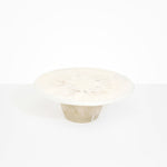 Dinosaur Designs Temple Cake Stand in Chalk Swirl Colour resin