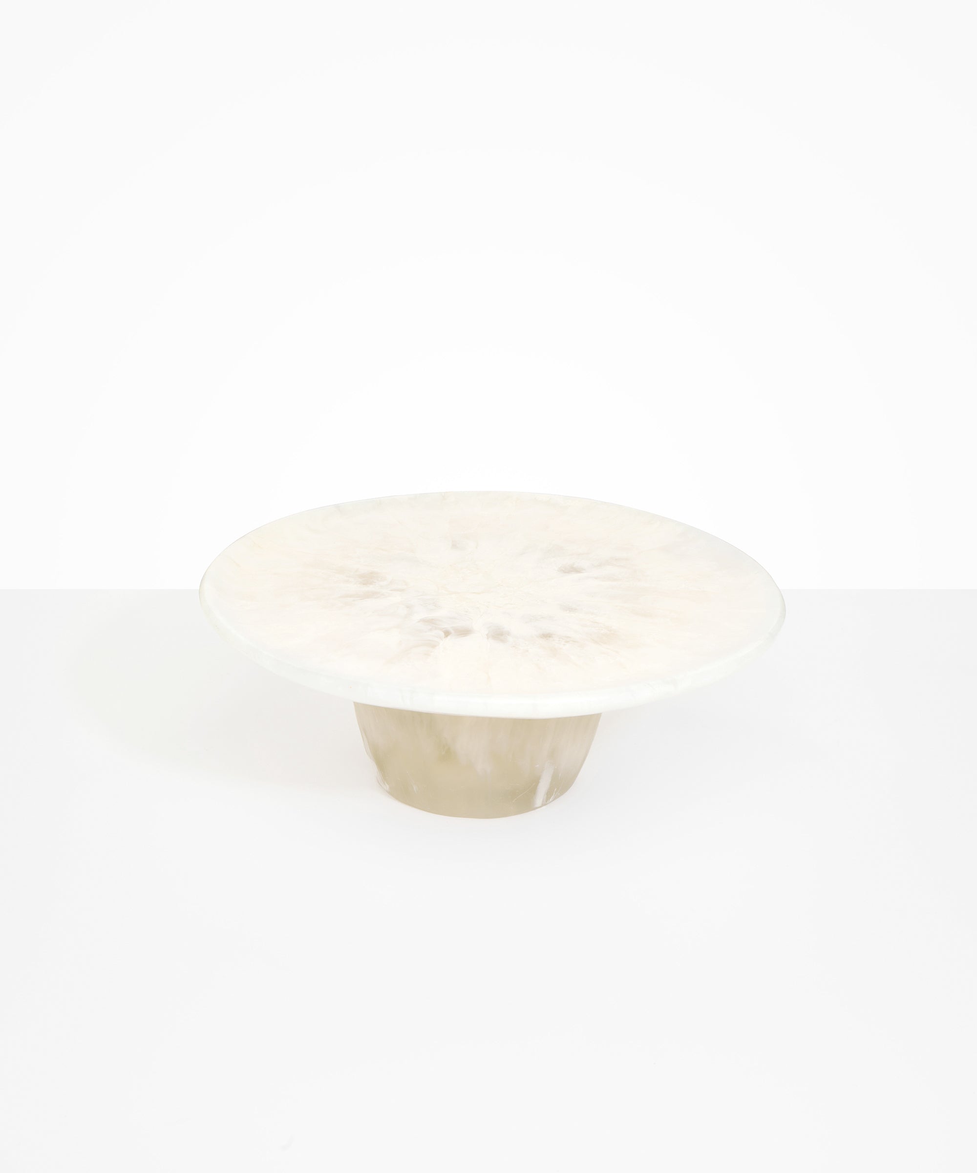 Dinosaur Designs Temple Cake Stand in Chalk Swirl Colour resin
