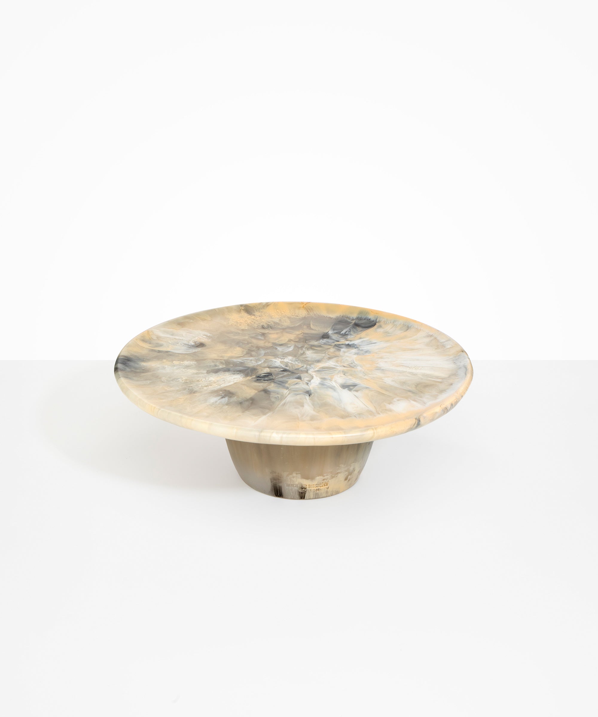 Dinosaur Designs Temple Cake Stand in Sandy Pearl Colour resin