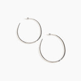 Dinosaur Designs ERDDPEBHOOPL Large Pebble Hoop Earrings SILVER