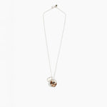 Dinosaur Designs Small Splash Chain Pendant in Cappuccino Colour resin with 925 Sterling Silver Material