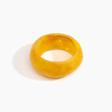 Dinosaur Designs Large Organic Oval Bangle in Honeycomb Colour resin with Wide Fit