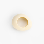 Dinosaur Designs Large Rock Bangle in Cream Colour resin with Wide Fit