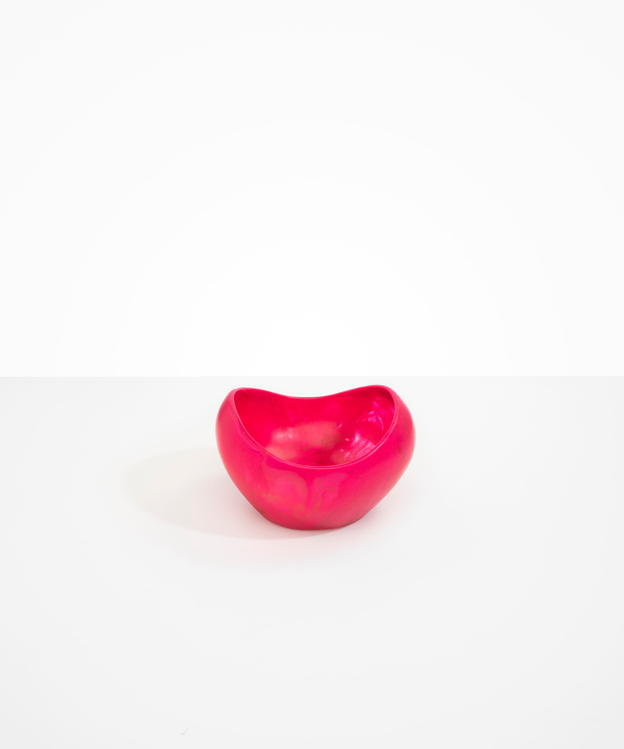 Dinosaur Designs Medium Beetle Bowl in Flamingo Colour resin