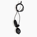 Dinosaur Designs Rock Cluster Pendant in Black Colour resin with 925 Sterling Silver Bead Material