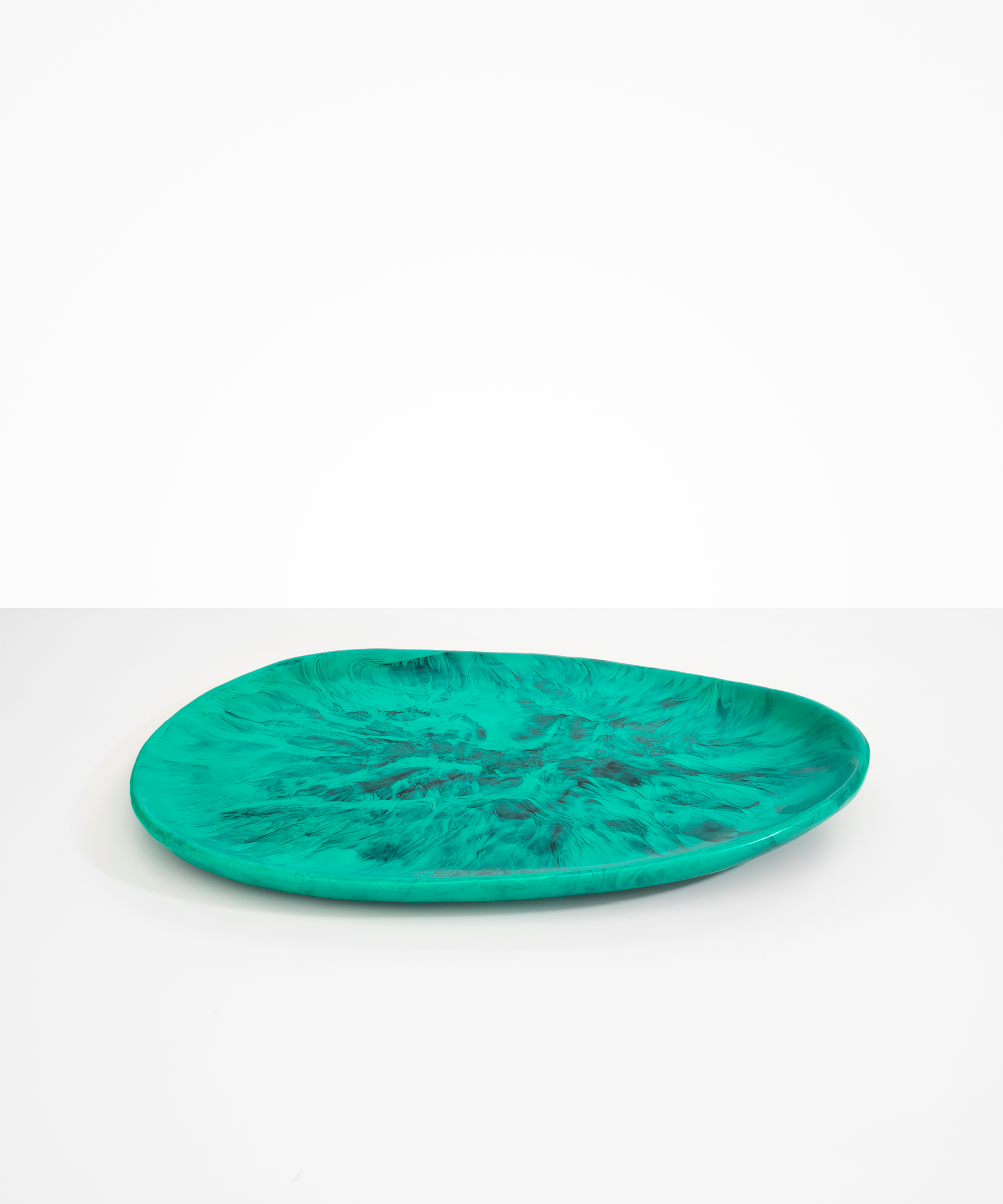 Dinosaur Designs Large Pebble Platter in Mineral Swirl Colour resin