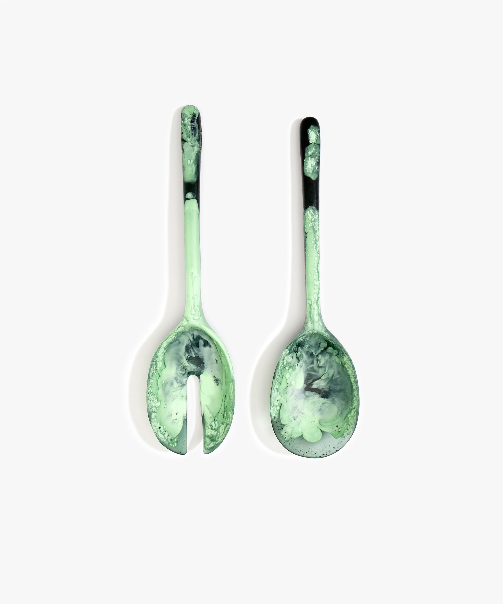 Dinosaur Designs Long Stone Servers in Moss Colour resin