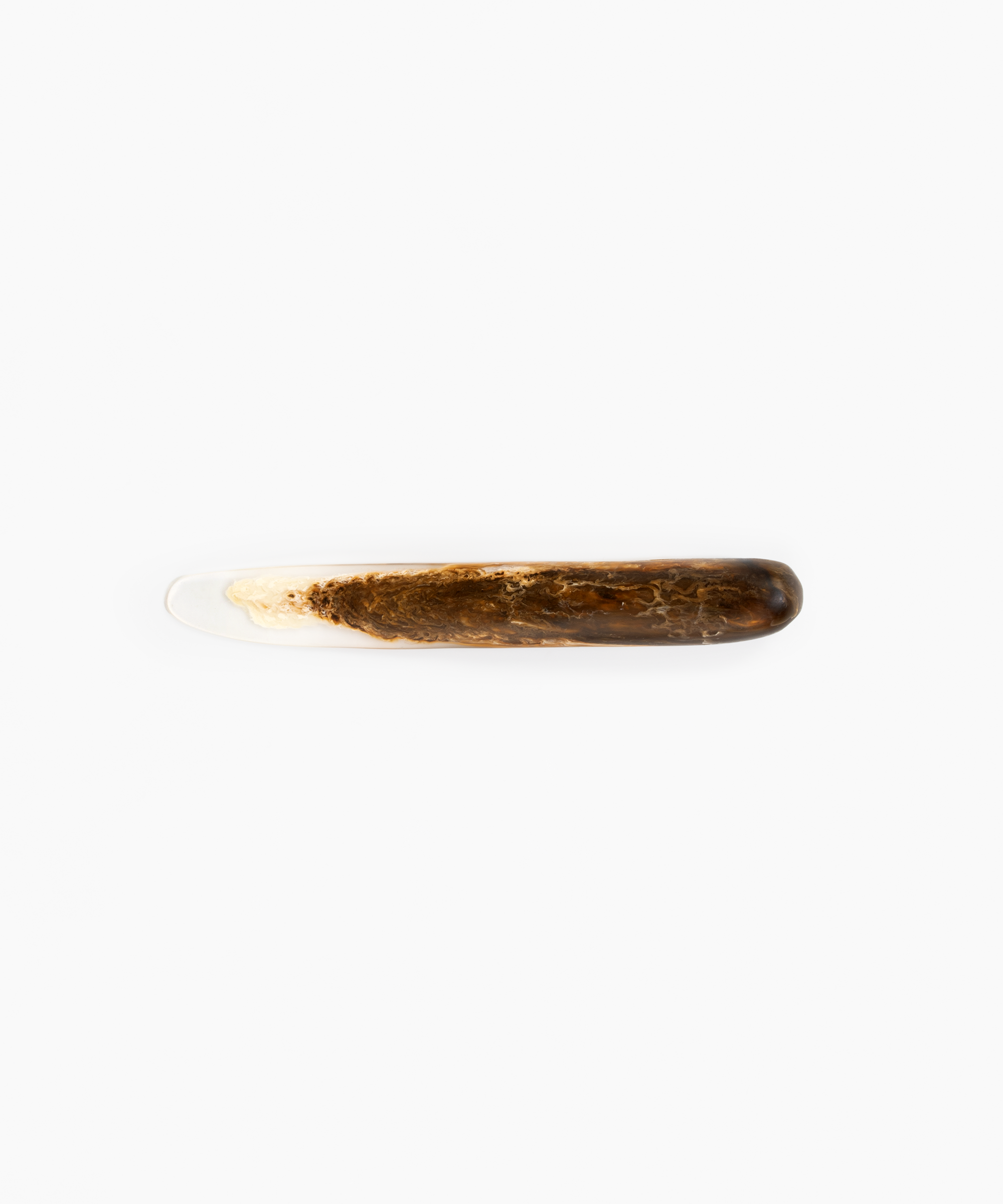 Dinosaur Designs Stone Cheese Knife in Light Horn Colour resin