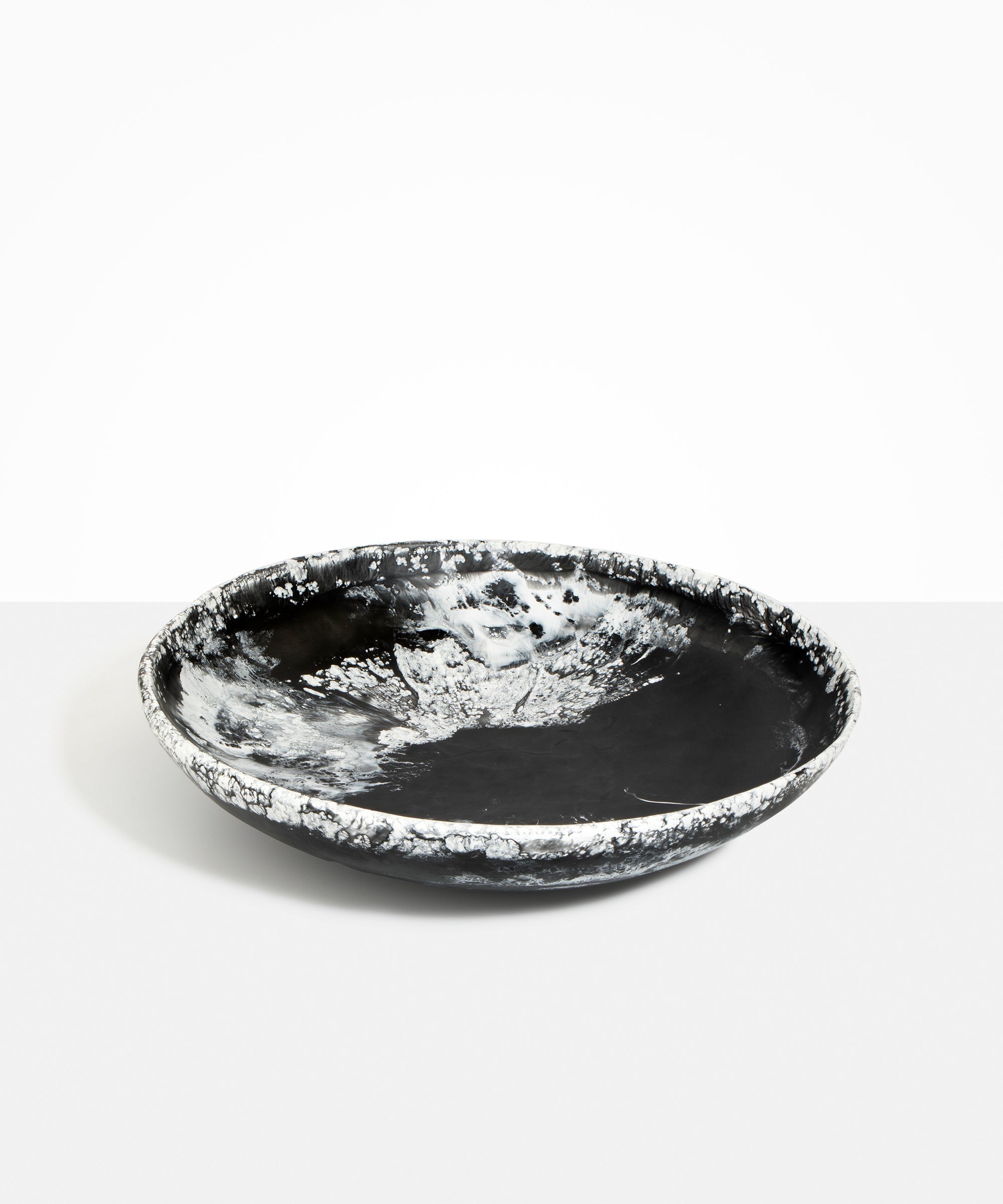 Dinosaur Designs Atelier Salad Bowl in Black Marble Colour resin