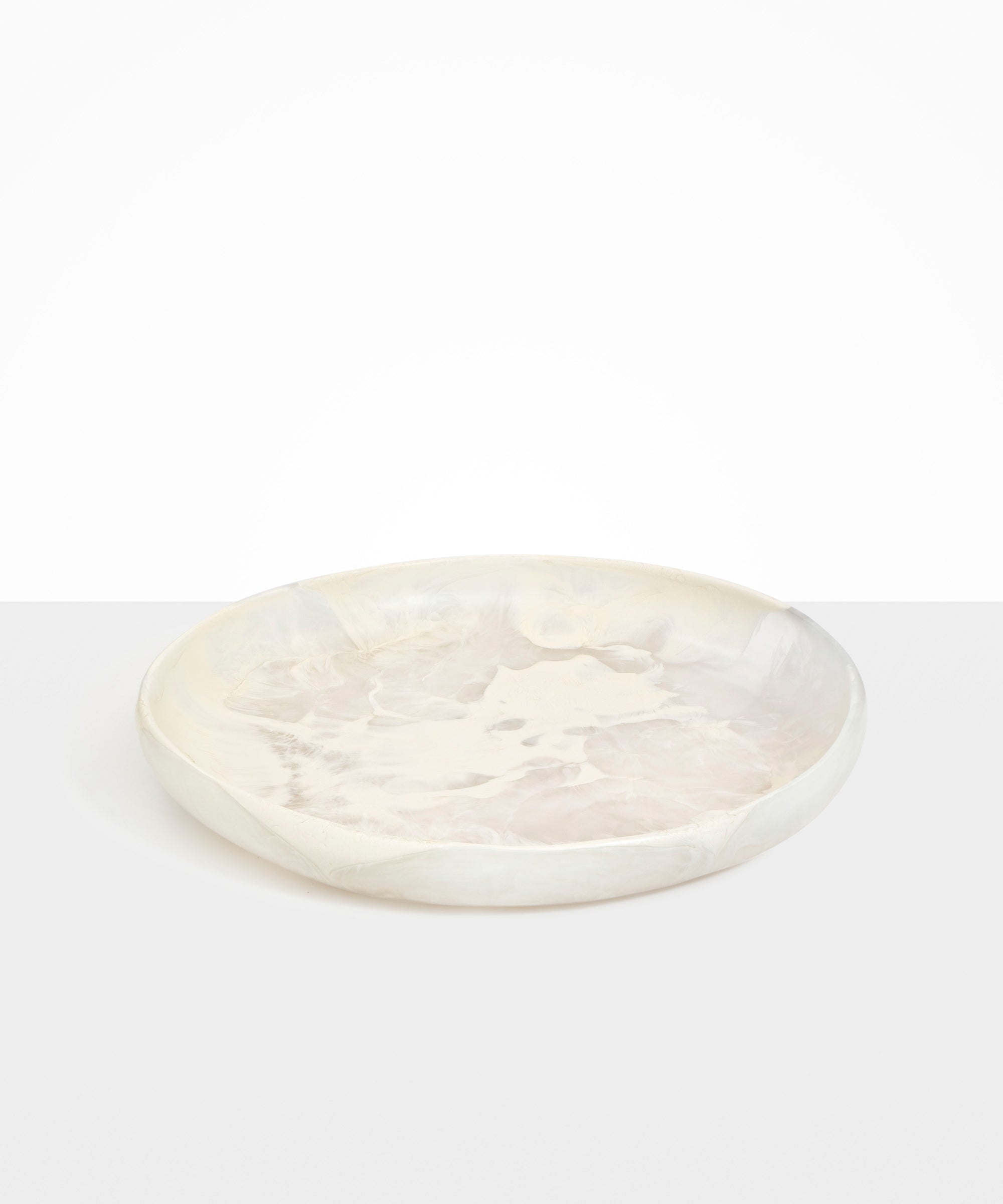 Dinosaur Designs Grand Earth Bowl in Chalk Swirl Colour resin