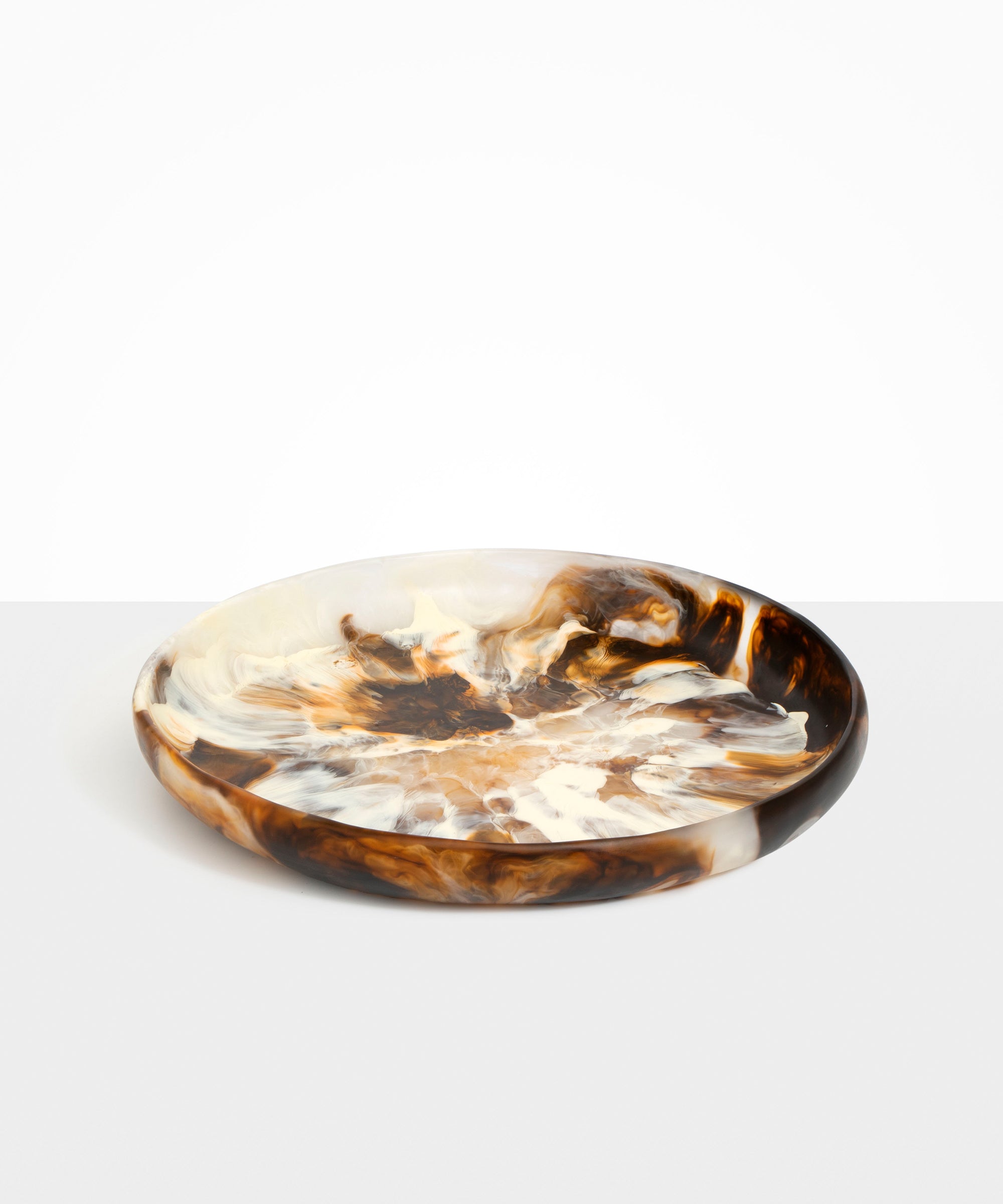 Dinosaur Designs Grand Earth Bowl in Light Horn Colour resin