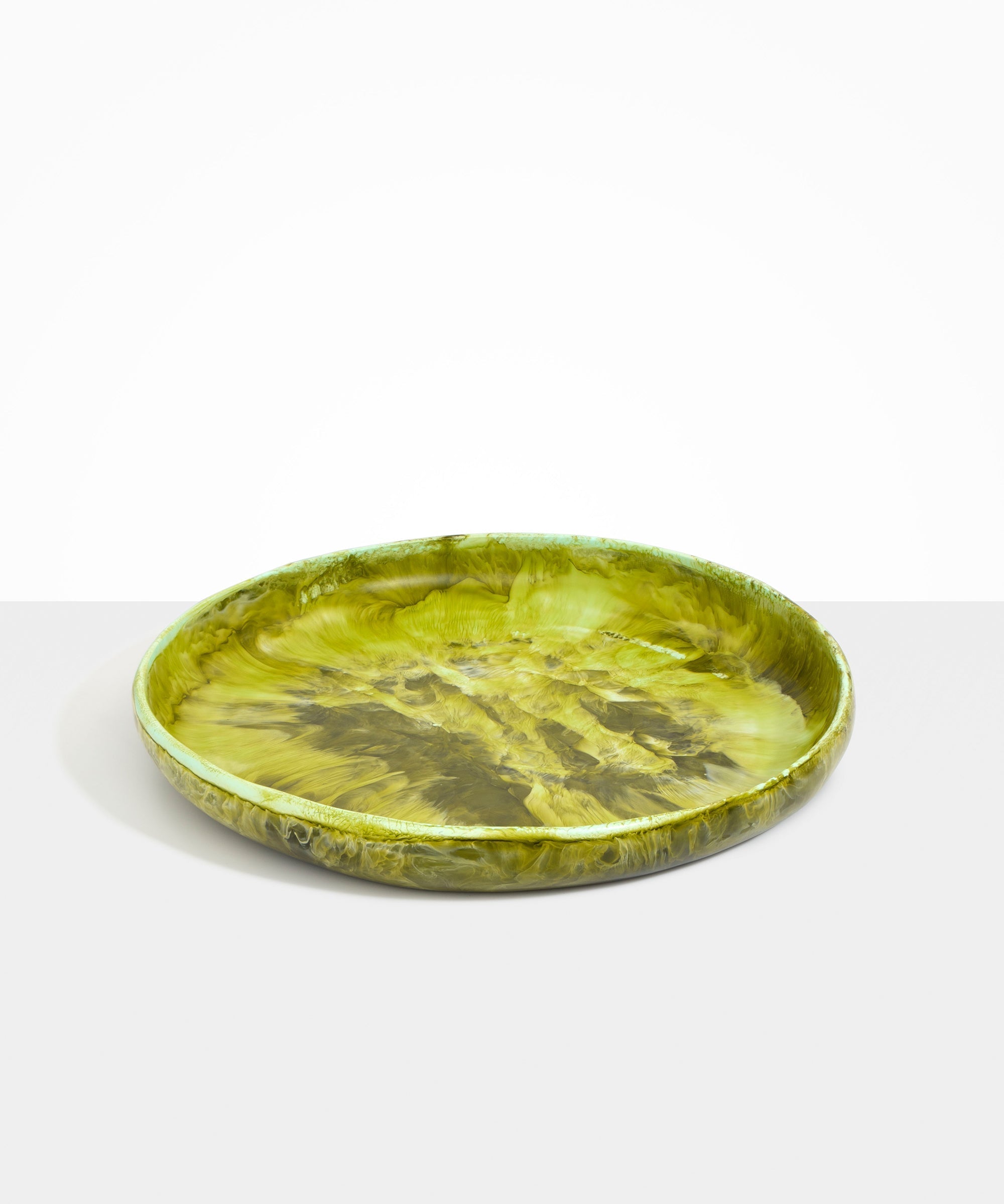 Dinosaur Designs Grand Earth Bowl in Malachite Colour resin