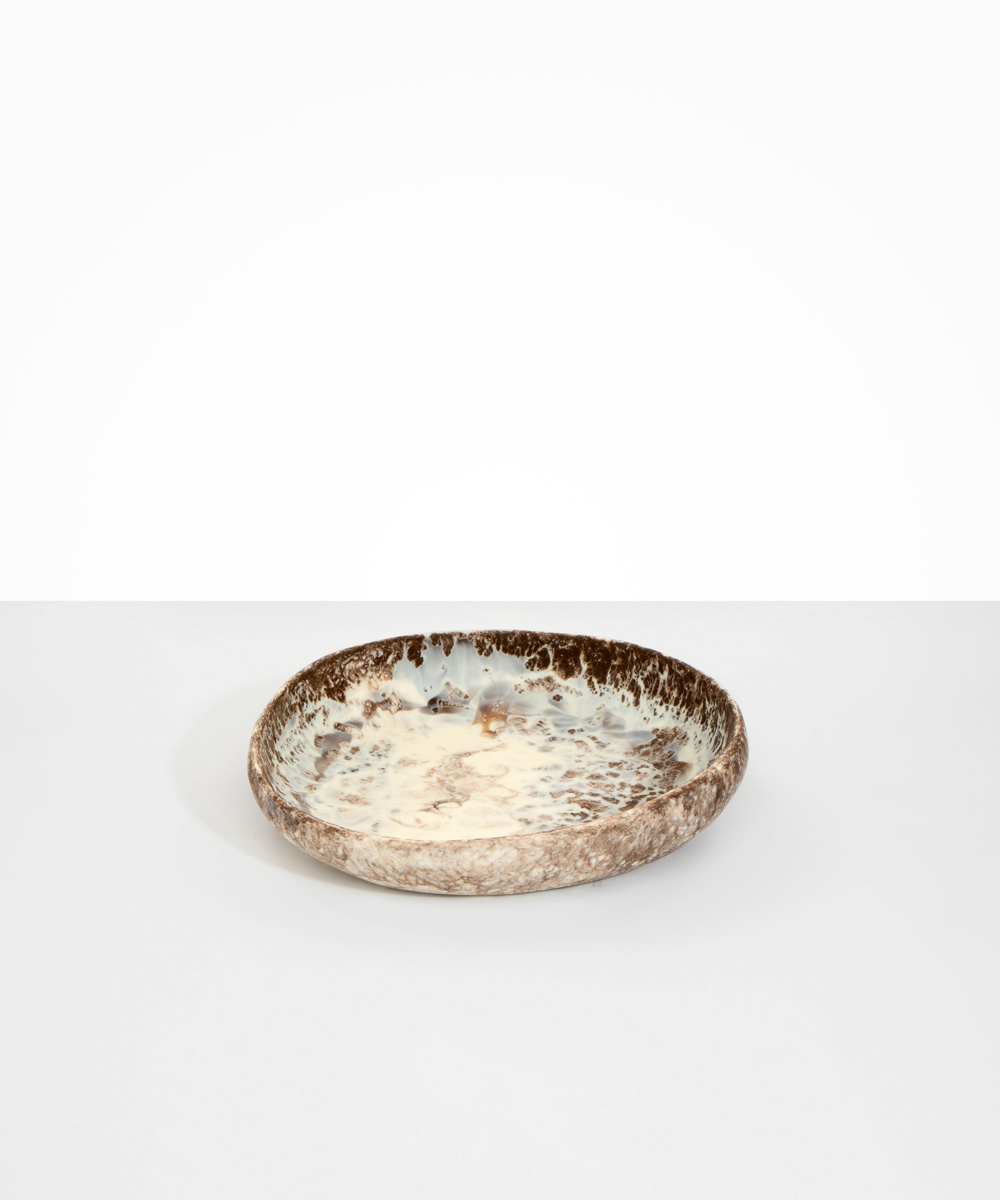 Dinosaur Designs Medium Earth Bowl in Cappuccino Colour resin