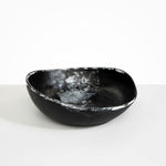 Dinosaur Designs Large Flow Bowl in Black Marble Colour resin