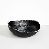 Dinosaur Designs Large Flow Bowl in Black Marble Colour resin