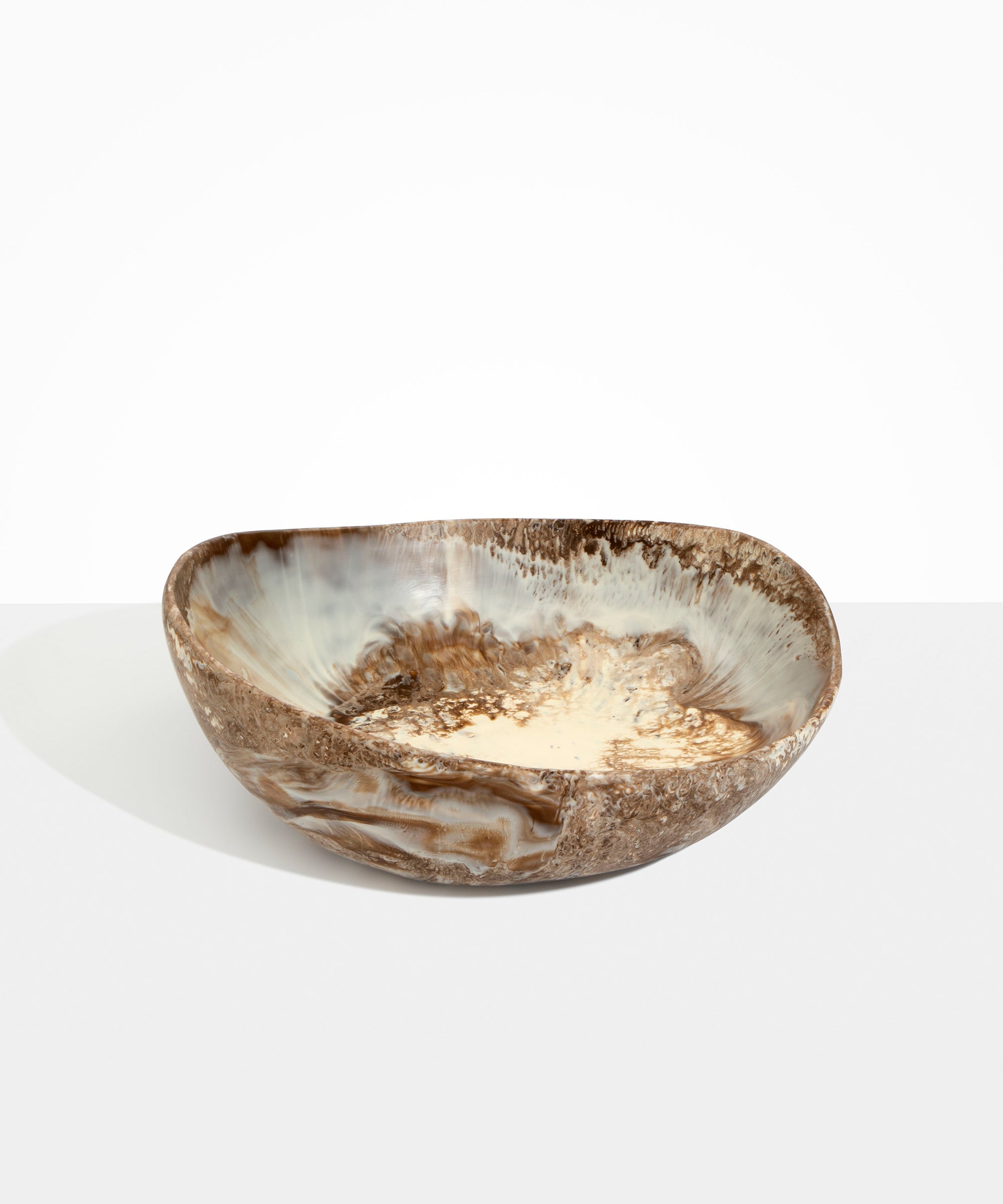 Dinosaur Designs Large Flow Bowl in Cappuccino Colour resin