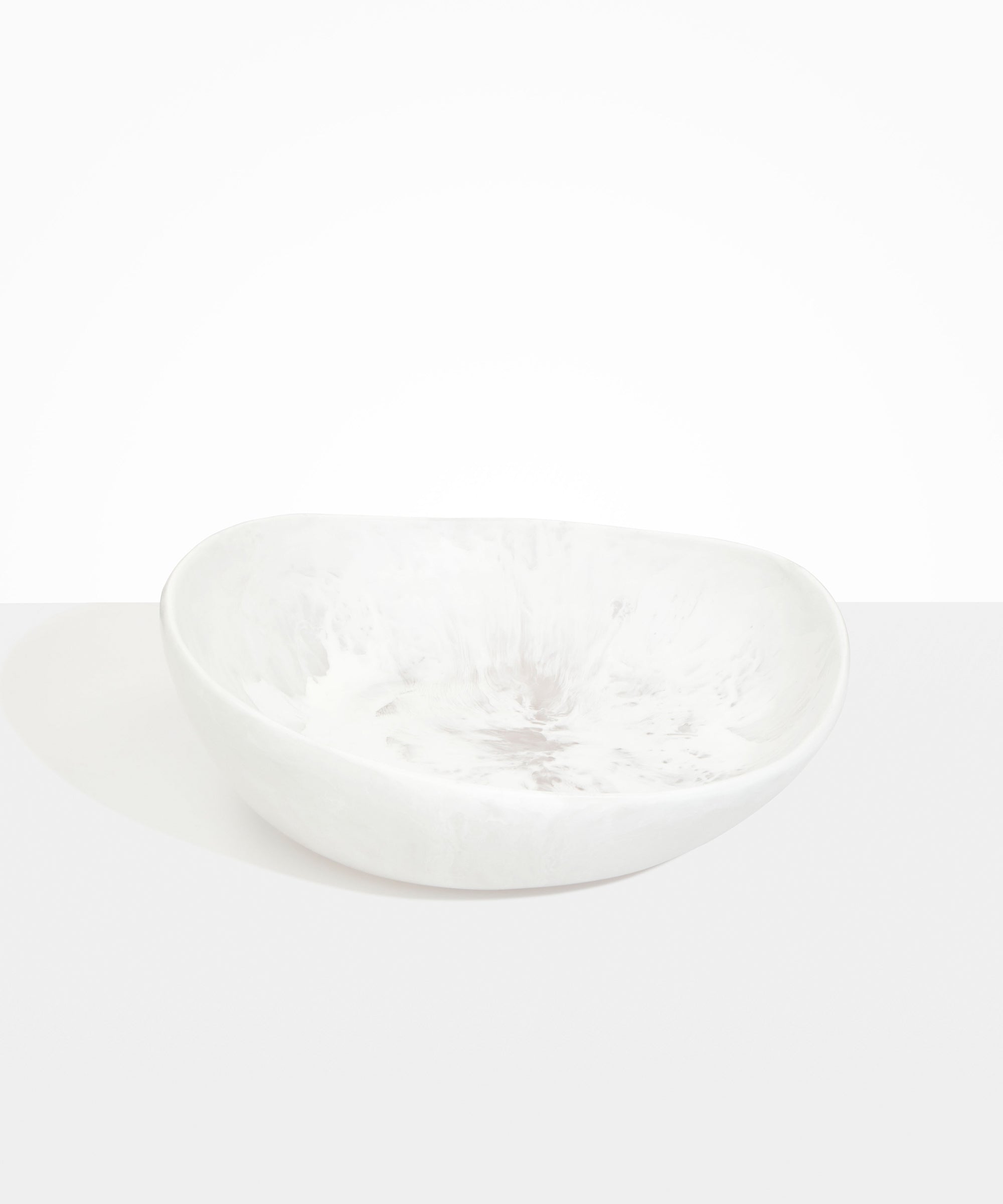 Dinosaur Designs Large Flow Bowl in Snow Swirl Colour resin
