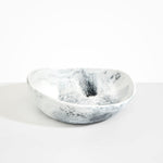 Dinosaur Designs Large Flow Bowl in White Marble Colour resin